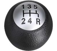 Generico Pomello del cambio Per Alfa Romeo 147 1.9 JTD 5 Velocità Auto MT Nero & Argento Pomello del Cambio Leva del Cambio Mano Palla Plastica Accessori Auto