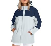 Generico Poncho Antipioggia Bici Giacche Donna Autunnali Sovrapantaloni Leggera Raincoat Autunno Tuta Telo Cappotto Soprabito Elegante Giacca a Vento Ponchielli Trench Blu Donna L