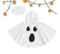 Generico Poncho Fantasma Per Bambini - Costume di Halloween con Cappuccio | Travestimento Spettrale per Giochi di Ruolo e Feste a Tema | Completo per Spettacoli e Asilo con Tema Halloween