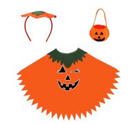 Generico Poncho Zucca Donna | Abbigliamento Cosplay per Feste,Travestimenti per Carnevale Maschere Halloween Poncho che al Buio