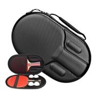 Generico Pong Racket Holder - Portable Paddle Bag for Travel | Premium Material with Shockproof Organizer, Handle Pocket Balls Accessories, Training Matches Gym for Tournament Competitors Enthusiasts