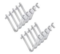 Generico Pool Brush Clips - Stainless Steel Pool Brush Clips | Double-Locking Clip | 304 Stainless Steel, Rust-Proof, for Pools/Hot Spring Brushes Filters Swimming Nets Telescopic Poles, 10-Piece