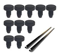 Generico Pool Cue Bottom Cover - 10 Pieces Pool Cue Bottom Bumper Protector of Billiard, Dust-Proof Lightweight Replacement cap Sleeve To Husband | Perfect Beginner Boyfriend Lover Family Friends
