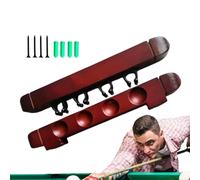 Generico Pool Cue Rack - 4 Cue Clips Stick Wall Rack, Pieces Wall-Mounted Pool Cueee Racks,Hardwood Pol Cues Wood Racks Holder for Billiard Set Storage Stylish Pol Table Accessories for Game Room Bar