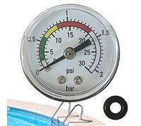 Generico Pool Filter Pressure Gauge - 0-60 PSI Stainless Steel Back Mount | Waterproof Sand Filter Pump Pressure Tester for Swimming Pools, Spas, And Aquariums