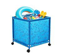 Generico Pool Float Storage Box - Rolling Organizer | Foldable Oxford Cloth