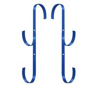 Generico Pool Hooks for Poles - Metal Heavy Duty Storage Bracket, 2-Piece Ground Pool Pole Hangers | for Garden Backyard Pathway Patio Wall Railings Skimmer Rake Brush Net