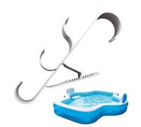Generico Pool Pole Hanger, 2-Piece Heavy Duty Hook Set, Outdoor Organization Attachment, Wall Mount Storage Holder, Space-Saving Accessory, Ideal for Underwater Bag, Patio, Swimming Deck