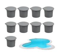 Generico Pool Safety Fence Hole Caps - 10 Pieces Natural Patio Ground Plug - 3.3x2.5cm Effortless Install Plug Covers | Tough And Sturdy for Garden Outdoor Residential Commercial Backyard