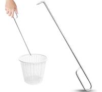 Genérico Pool Skimmer Hook - 3,1 x 9,2 cm Stainless Steel Skimmer Hook | Waterproof Pool Maintenance Tool For Garden, Beach, Backyard, Home, Outdoors, Cleaning Pools Debris and Protecting Your Hands