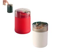 Generico Pop Up Automatic Toothpick Dispenser, Pop Up Automatic Toothpick Holder, Portable Push Button Toothpick Holder, for Both Indoor and Outdoor Use (Red+White)