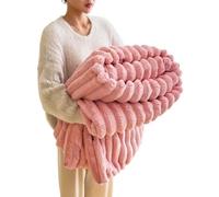 Generico Popular Thickened Rabbit Touch Nap Blanket, Flannel Milk Micro-Texture Double Sided Warm Throw for Bed Sofa Couch, Gentle-Feel Nap Throw, Lightweight Winter Comfort Cover for Adults Home Use