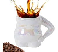 Generico Porcelain Coffee Cup - 4.13 inches Quirky Big Belly Shape Coffee Mug | Dishwasher Safe Smooth Porcelain Mug for Milk Tea Côffee Hot Coco | Ceramic Côffee Cups