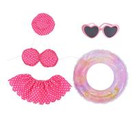 Generico Porch Goose Clothes, set bikini hawaiano da 21,65 pollici con cappello e occhiali da sole, ideale per decorazioni, feste a tema, eventi in giardino, cortili, balconi, e patii.