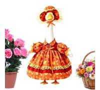 Generico Porch Goose Costume 2-piece Maple Leaf Theme Autumn Decor Clothing