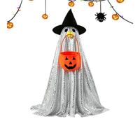 Generico Porch Goose Outfits Ghost - Felt Polyester 70cm | Halloween Patio Statue Costume Hat Bag | Cute Spooky Bird Cosplay Apparel for Women Men Parties Gatherings Park Yard Lawn
