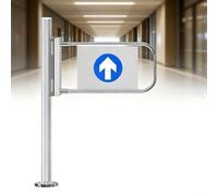 Generico Porta a Senso Unico, cancello a Battente Automatico con Funzione di Chiusura Automatica, barriera bidirezionale in Acciaio Inox per la Sicurezza dell'ingresso del supermercato (60 cm x 100 c