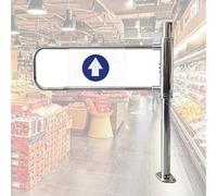 Generico Porta a Senso Unico, cancello a Battente Automatico con Ritorno a Molla, Porta di Sicurezza a Molla per l'ingresso di supermercati, barriera in Acciaio Inox (Destra, 75x100 cm).