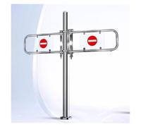 Generico Porta a Senso Unico, cancello a Battente con Ritorno Automatico, cancello di Sicurezza a Battente per Il Controllo degli accessi sicuri agli ingressi dei supermercati e alle Casse (Argento,