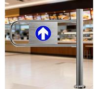 Generico Porta a Senso Unico, cancello a Battente con Ritorno Automatico, Ingresso pedonale ad Apertura Manuale a 90° per la Sicurezza in supermercati, fabbriche, parchi (Destra, 100x100 cm)