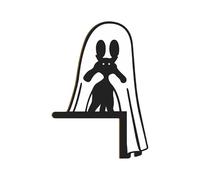 Generico Porta 'Angolo di Halloween - Ornamento del Telaio della Porta per Gatti, a Prova di Gatto, Decorazione di Gatti Fantasma per Le Vacanze | Porte d'ingresso Decorazioni artistiche Top per la d