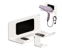 Generico Porta asciugacapelli per Bagno,Supporto phon Adesivo,Supporto asciugacapelli Adesivo - Porta, casa, Camera da, Salone, Hotel, Palestra, armadietto, dormitorio, Appartamento