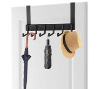 Generico Porta-Asciugamani Da Porta Con Ganci Multipli - Alluminio E Acciaio Al Carbonio 39cm | Appendiabiti Resistente Porta Posteriore Per Cappotti Borse Asciugamani Vestiti Cappelli Camera Bagno