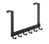 Generico Porta-Asciugamani Da Porta Con Ganci Multipli - Alluminio E Acciaio Al Carbonio 39cm | Appendiabiti Resistente Porta Posteriore Per Cappotti Borse Asciugamani Vestiti Cappelli Camera Bagno