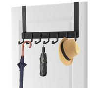 Generico Porta-Asciugamani Da Porta Con Ganci Multipli - Alluminio E Acciaio Al Carbonio 39cm | Appendiabiti Resistente Porta Posteriore Per Cappotti Borse Asciugamani Vestiti Cappelli Camera Bagno