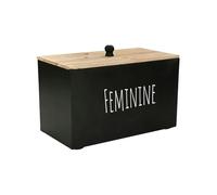 Generico Porta assorbenti per bagno - Porta assorbenti in legno, design per organizer da bagno, per il trucco | Pad organizzare il coperchio della custodia per le donne Teen Vanity Home M