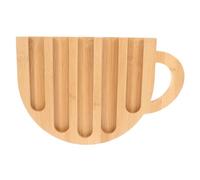 Generico Porta Capsule da Caffè in Legno Beige Design Verticale Affidabile a Forma di Tazza, Supporto Creativo per Capsule Compatibili per Ufficio e Negozio