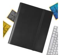 Generico Porta carte da collezione, raccoglitore multiuso per carte collezionabili con 9 tasche - Porta carte compatto, raccoglitore per biglietti da visita, foto - Nero, 25.5 x 2.5 x 32 cm