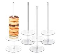 Generico Porta Ciambelle | 4 Pezzi Acrilico Trasparente Rimovibile Torre per Bagel - Espositore per Alimenti da Festa | Per Compleanno Matrimonio Natale Festa Capodanno Vacanza Festivo