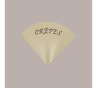 Generico Porta Crepes e Piadina Monouso 1/4, 13x18,5 cm, 250 Pezzi, Cartoncino Alimentare Politenato Avana