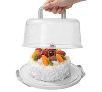 Generico Porta cupcake | Porta cupcake tondo a 7 fessure | Supporto per contenitore per torta con coperchio e manico, supporto per torta porta torta porta torta contenitore contenitore portapiatto