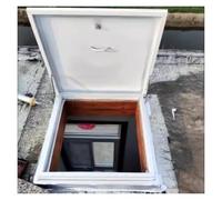 Generico Porta di Sicurezza con botola di Fuga in Acciaio zincato - Copertura di Accesso Impermeabile per seminterrato/Magazzino, Pannello Quadrato da 22"-38", Kit Antiurto Incluso, Ricambio Durevole