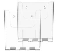 Generico Porta Documenti Organizer Verticale in Acrilico da Parete 2 Pezzi Design Elegante e Installazione Flessibile per File A4 per Ufficio ed Esposizioni