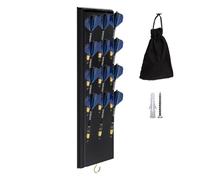 Generico Porta freccette in legno, supporto organizer da 12 pollici con custodia, accessorio per sala giochi dal design elegante, espositore per mobili per la casa, per ufficio bar soggiorno camera