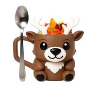 Generico Porta gelatos Con Renna, tazzas Con Renna Di Natale Stampata In 3D Con Manico Antigelo, tazzas Di gelatos Natalizia Riutilizzabile Per Snack, Torte Yogurt, Dessert