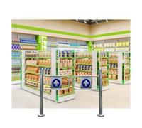 Generico Porta Girevole di Sicurezza in Acciaio Inox a 1 Via, cancello a Doppia Anta a Molla, Dispositivo di Ingresso/Uscita Durevole, Autochiusura(W200cm/78.7in/6.5ft)