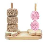 Generico Porta Gomitoli per Uncinetto,Avvolgitore Rotante in Legno,Porta Rocchetti di Filato | per Donne Adulti Principianti Uncinetto Maglieria e per Hobby Creativi