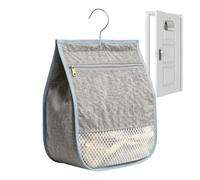 Generico Porta Mollette Chiusura Zip con Ampia Apertura e Ganci | Cesto per Mollette per Elastici Capelli Clip Spiccioli Cortile Dietro la Porta Angolo Interno