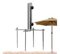 Generico Porta-Ombrellone da Spiaggia,Resistente al Robusto A 4 Punte,Parasole con Puntale da Terra e Peso Ombrello - per Terrazzo Prato Ponte Giardino Piscina Campeggio Barca Estate