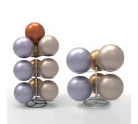 Generico Porta Palloni da Yoga, Espositore Smontabile in Acciaio Inossidabile per Palloni da Palestra, capacità Multipla Massimizza Lo Spazio nella Tua Palestra-Grey||6 Ball