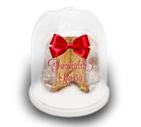 Generico Porta Panettone Personalizzato nome famiglia Pandoro Torte Dolci Natale Vassoio Antigraffio Coperchio Trasparente Resistente Idea Regalo maestra Famiglia Sposi Decorazioni Natalizie
