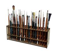 Generico Porta Pennelli Con 67 Fori - 25x10x7cm Supporto Pennelli Da Modellismo | Supporto Per Pennelli Pittura | Organizer Da Scrivania Per Pennelli Per Schizzi Pennelli Da Trucco