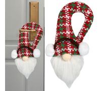 Generico Porta per porta di Natale Guocero - manico a porte colorate morbide, nano senza faccia scandinavo Phuh Doors di peluche | Nisse svedese, arredamento natalizio di peluche per interno, all'