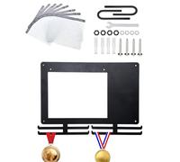 Generico Porta Premi | Rack Metallico con 10 Borse per Pettorine - Supporto per Trofei | per Archivio, Collezione, Corridore, Gara, Sport, Nuoto, Tennis, Pallacanestro, Casa, Palestra