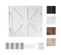 Generico Porta Saloon in Legno Massello, Porta Battente Interno, Porte Oscillanti Interne, Porta Divisoria per Cucina, Corridoio, Pub(Bianco,H90cm x W140cm)