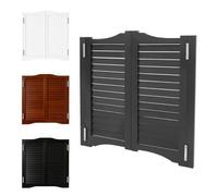 Generico Porta Saloon Legno, Porte oscillanti Interne, Porta Battente Incernierata, Porta Divisoria, Porte a Mezza Vita per Cucina, Corridoio, Pub(Nero,H100cm x W134cm)